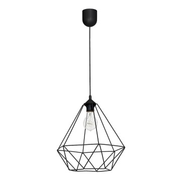 Висящ полилей BASKET 1xE27/60W/230V черен