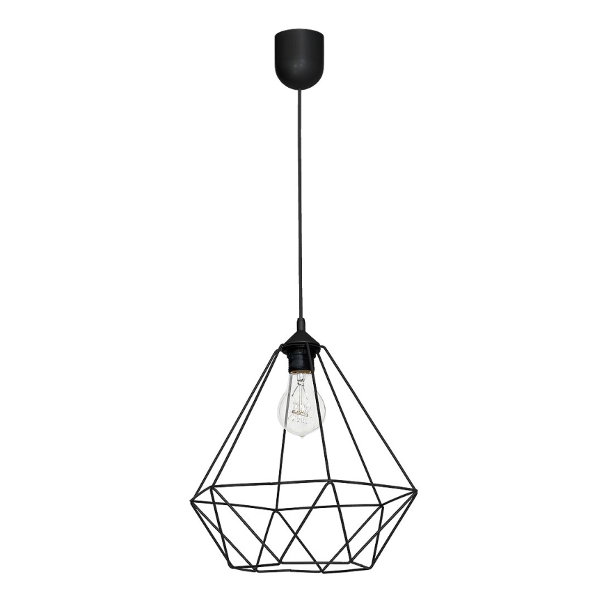 Висящ полилей BASKET 1xE27/60W/230V черен