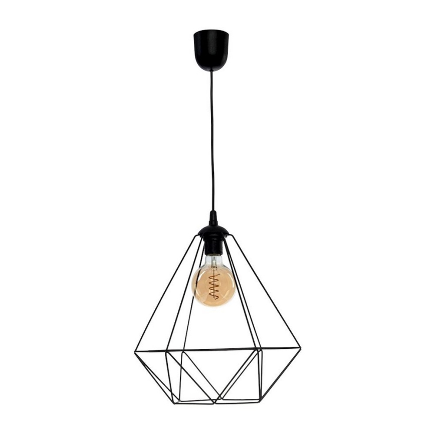 Висящ полилей BASKET 1xE27/60W/230V черен