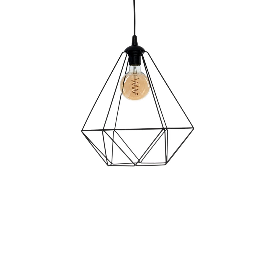 Висящ полилей BASKET 1xE27/60W/230V черен