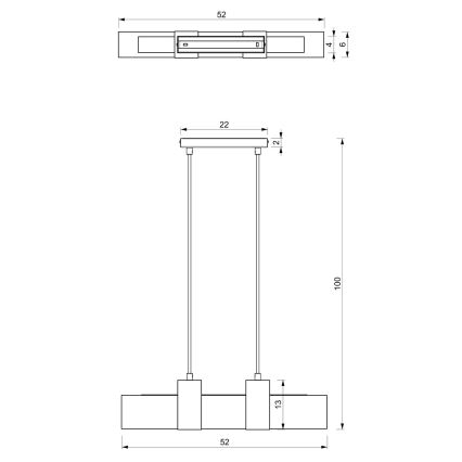 Висящ полилей BELEN 3xGU10/8W/230V