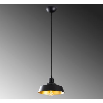 Висящ полилей BERCESTE 1xE27/40W/230V черен