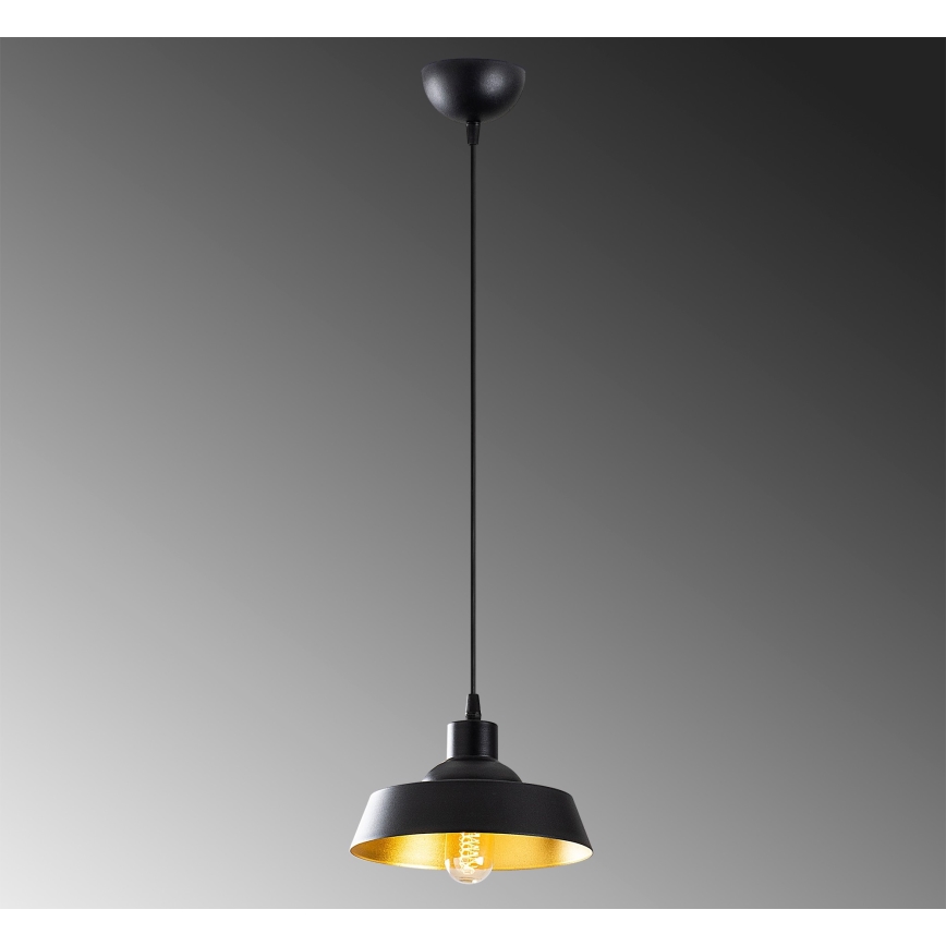 Висящ полилей BERCESTE 1xE27/40W/230V черен