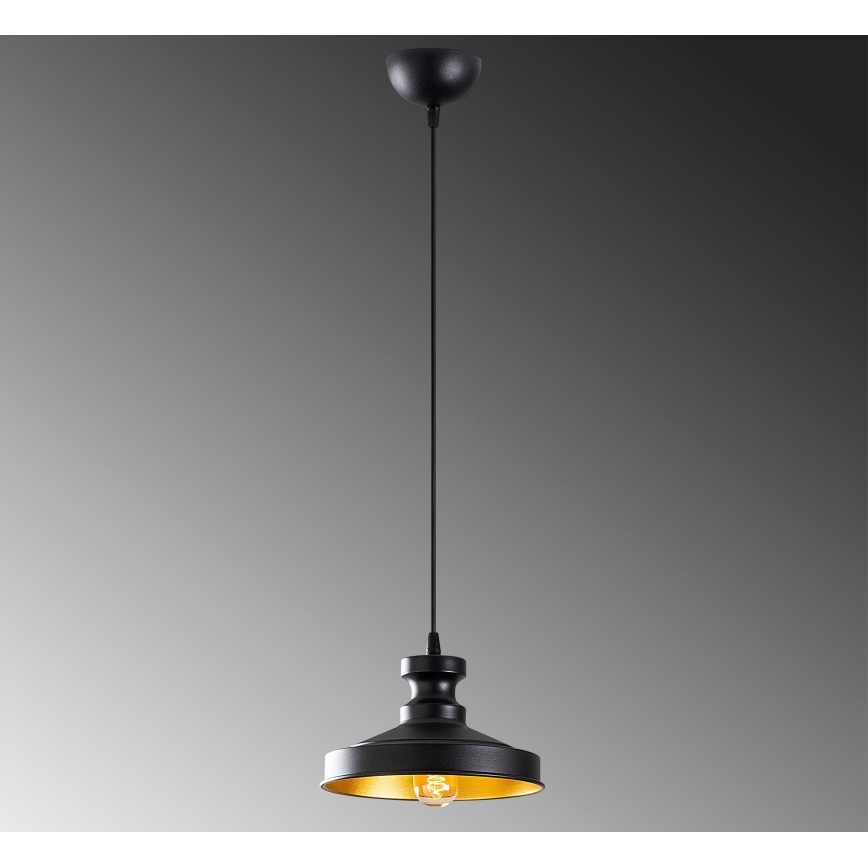 Висящ полилей BERCESTE 1xE27/40W/230V черен