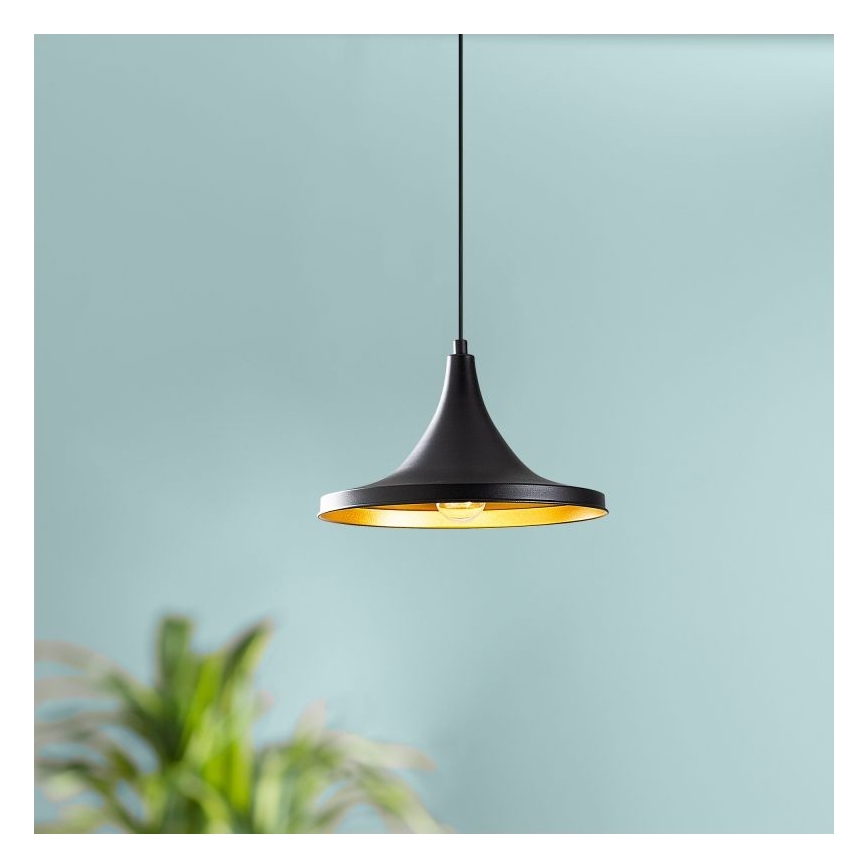 Висящ полилей BERCESTE 1xE27/40W/230V черен