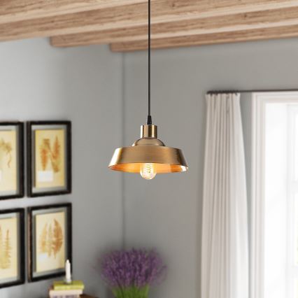 Висящ полилей BERCESTE 1xE27/40W/230V златист