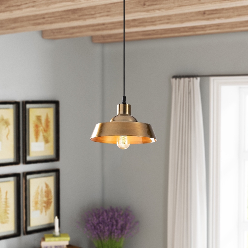 Висящ полилей BERCESTE 1xE27/40W/230V златист