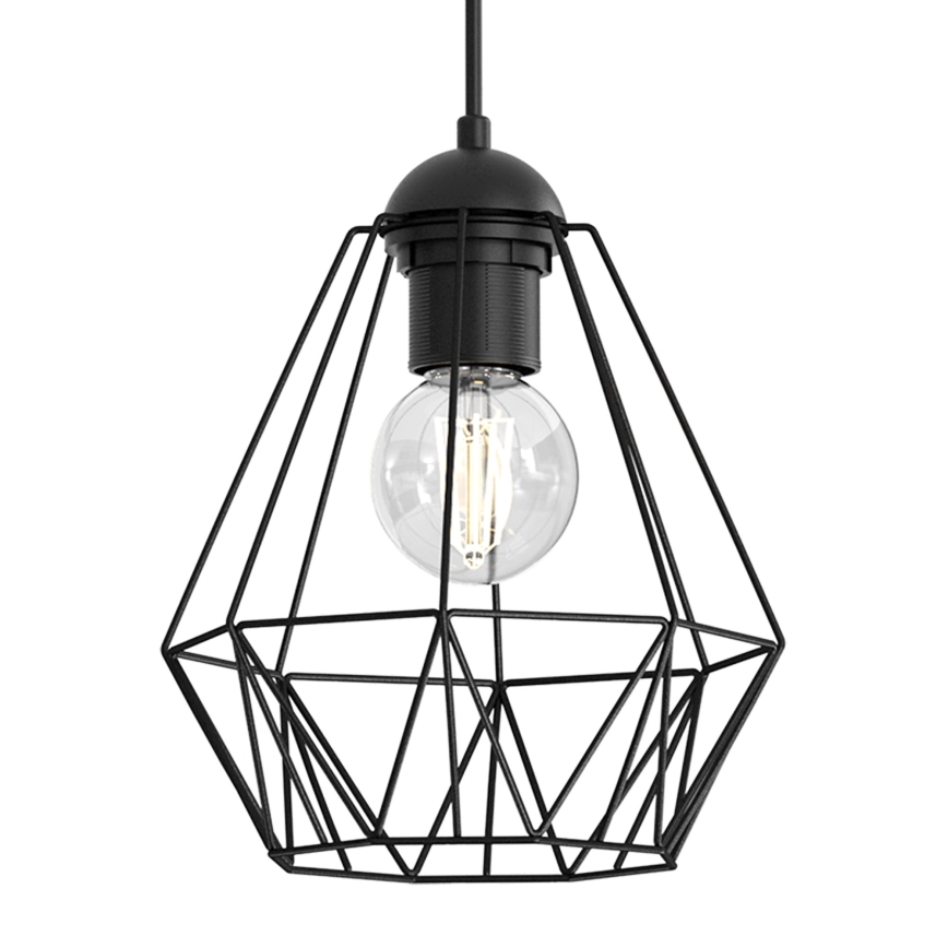 Висящ полилей BERGEN 1xE27/60W/230V черен