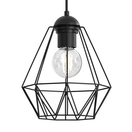 Висящ полилей BERGEN 5xE27/60W/230V черен