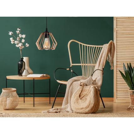 Висящ полилей BERGO 1xE27/60W/230V черен