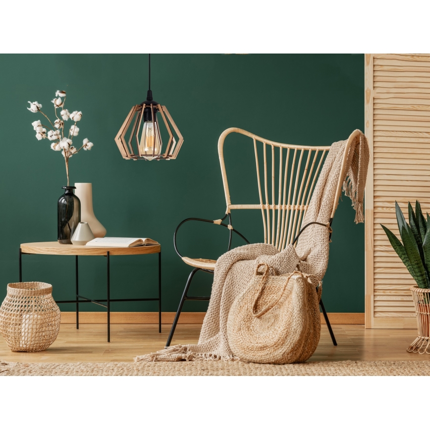 Висящ полилей BERGO 1xE27/60W/230V черен