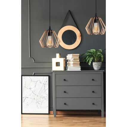 Висящ полилей BERGO 1xE27/60W/230V черен