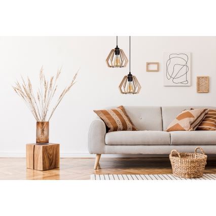 Висящ полилей BERGO 2xE27/60W/230V черен