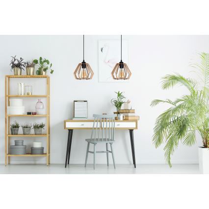 Висящ полилей BERGO 2xE27/60W/230V черен