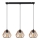Висящ полилей BERGO 3xE27/60W/230V черен
