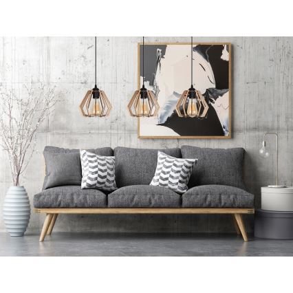 Висящ полилей BERGO 3xE27/60W/230V черен