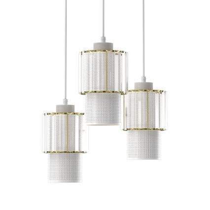 Висящ полилей BLANCO 3xE27/60W/230V бял