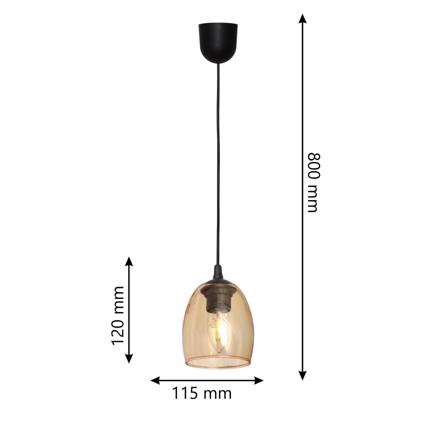 Висящ полилей BRILLANT 1xE27/15W/230V бежов
