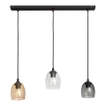 Висящ полилей BRILLANT 3xE27/15W/230V бежов/прозрачен/сив