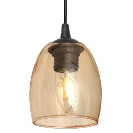 Висящ полилей BRILLANT 3xE27/15W/230V бежов/прозрачен/сив