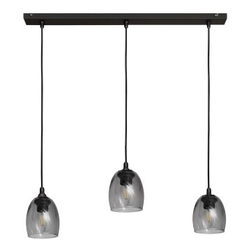 Висящ полилей BRILLANT 3xE27/15W/230V сив