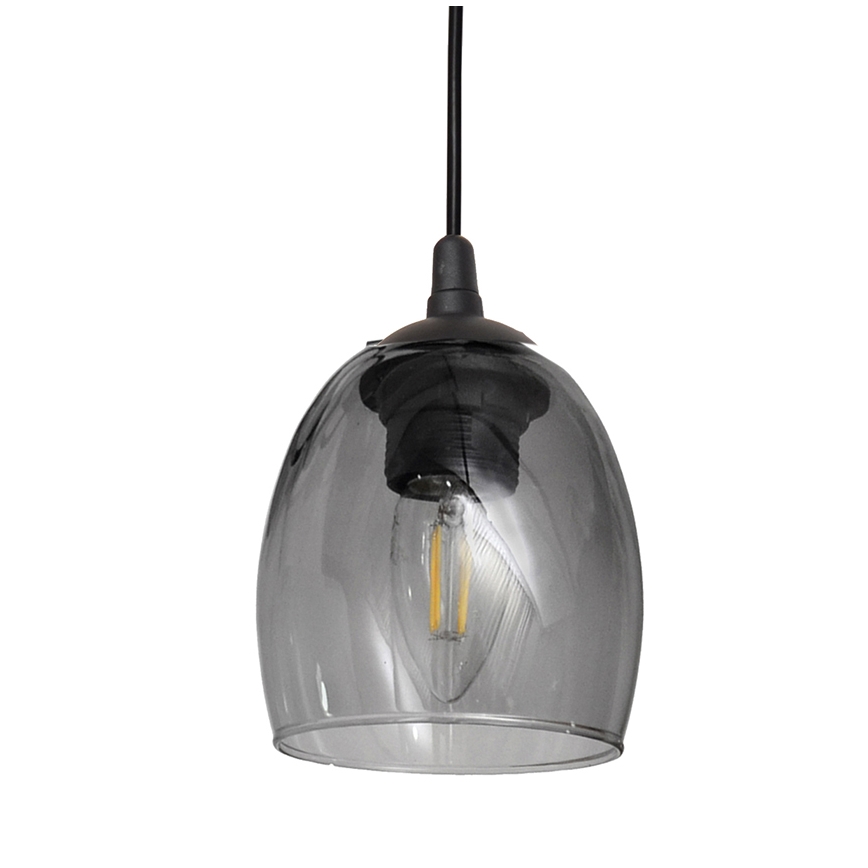 Висящ полилей BRILLANT 3xE27/15W/230V сив