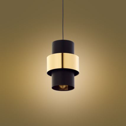 Висящ полилей CALISTO 1xE27/15W/230V златист/черен