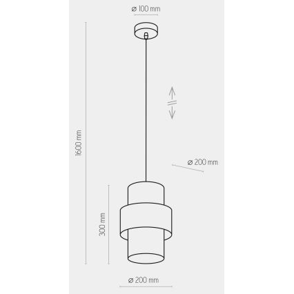 Висящ полилей CALISTO 1xE27/15W/230V златист/черен