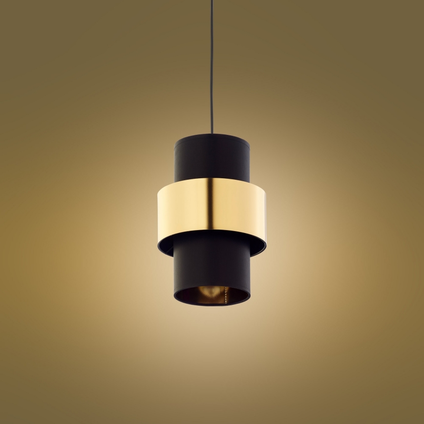 Висящ полилей CALISTO 1xE27/15W/230V златист/черен