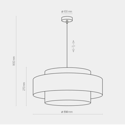 Висящ полилей CALISTO 1xE27/25W/230V златист/черен