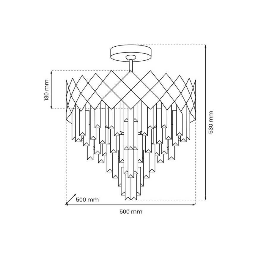 Висящ полилей CARISMA 9xE14/40W/230V златист