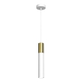 Висящ полилей CASSA 1xGU10/8W/230V бял/златист
