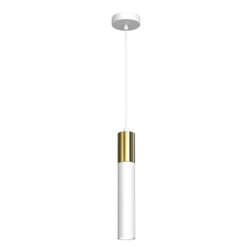Висящ полилей CASSA 1xGU10/8W/230V бял/златист