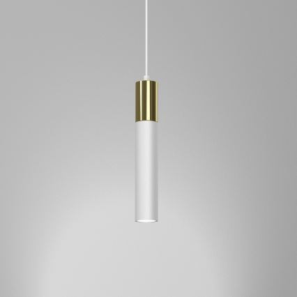 Висящ полилей CASSA 1xGU10/8W/230V бял/златист