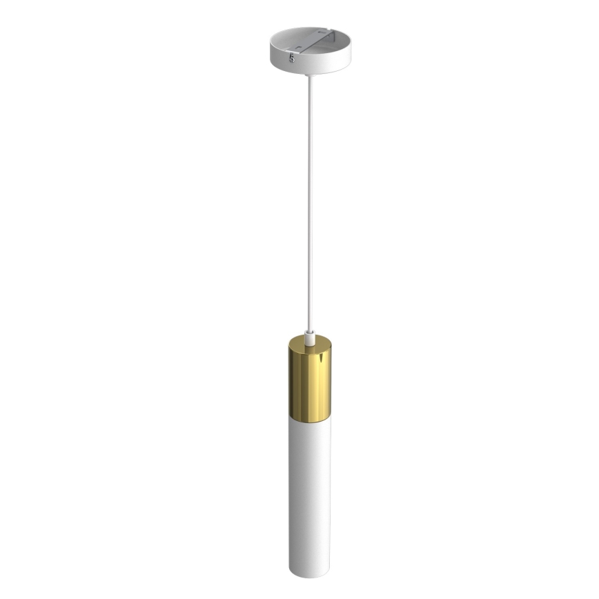 Висящ полилей CASSA 1xGU10/8W/230V бял/златист
