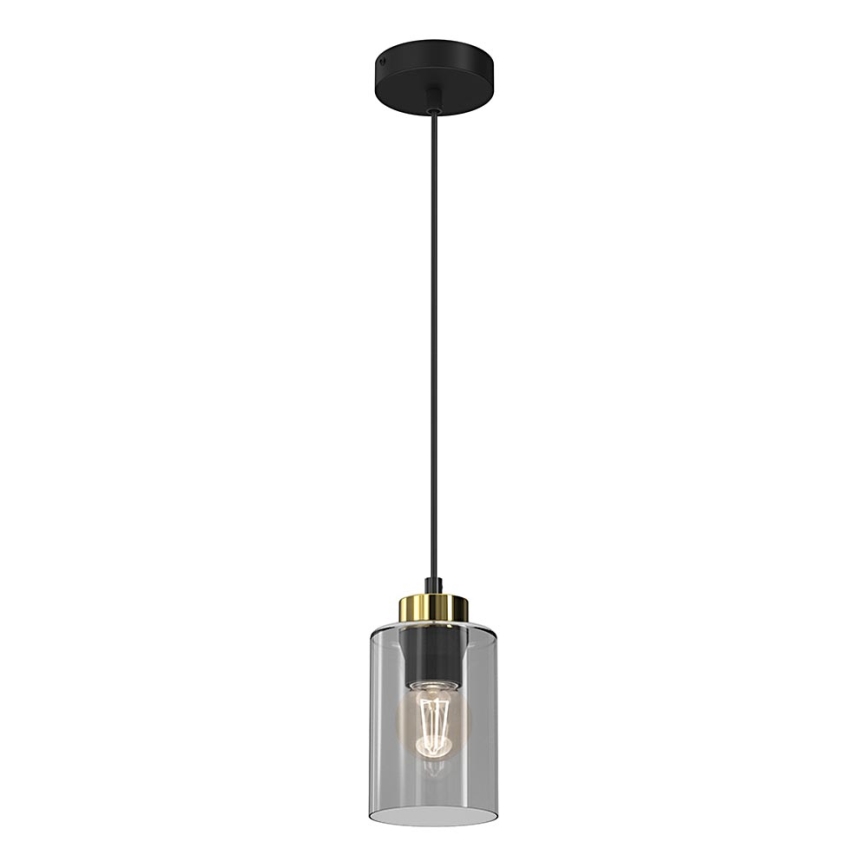 Висящ полилей CHIC 1xE27/60W/230V черен/сив