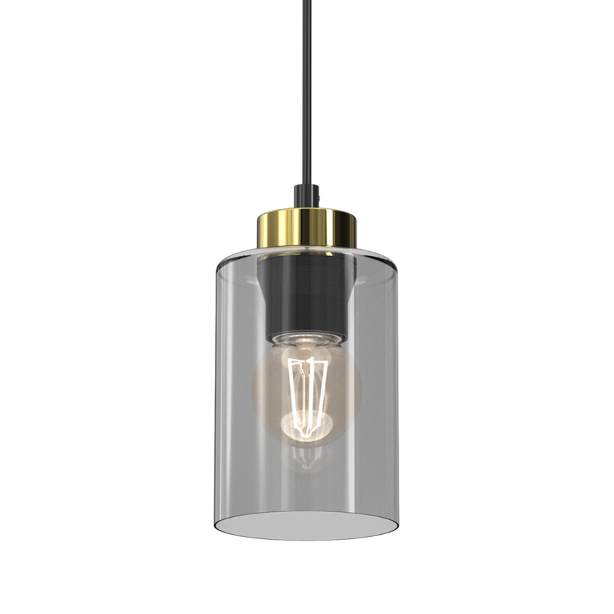 Висящ полилей CHIC 1xE27/60W/230V черен/сив