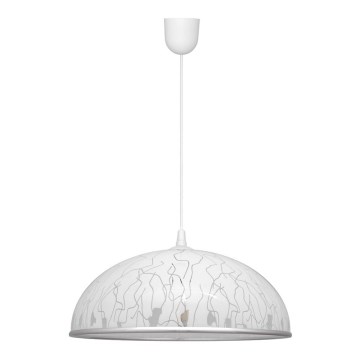 Висящ полилей CIRCLE 1xE27/15W/230V бял