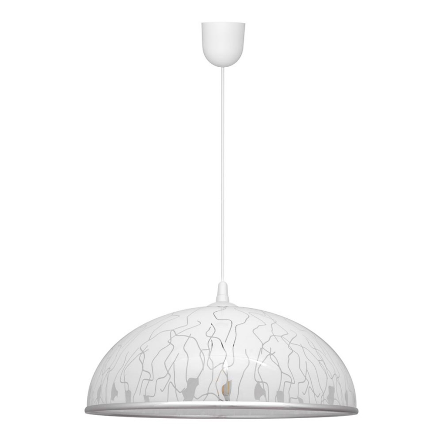 Висящ полилей CIRCLE 1xE27/15W/230V бял