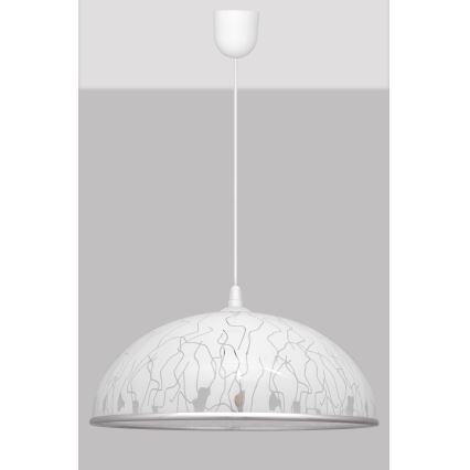 Висящ полилей CIRCLE 1xE27/15W/230V бял