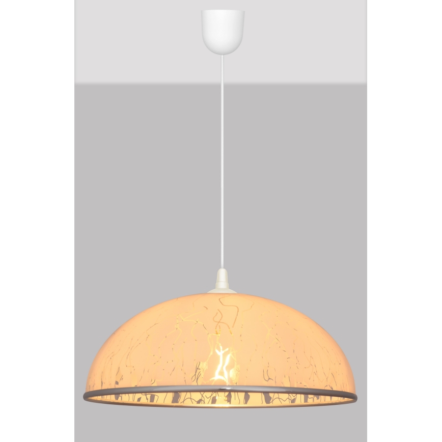 Висящ полилей CIRCLE 1xE27/15W/230V бял