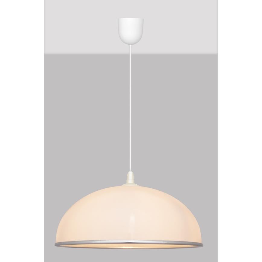 Висящ полилей CIRCLE 1xE27/15W/230V бял