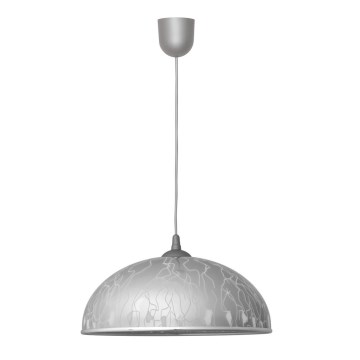 Висящ полилей CIRCLE 1xE27/15W/230V сив