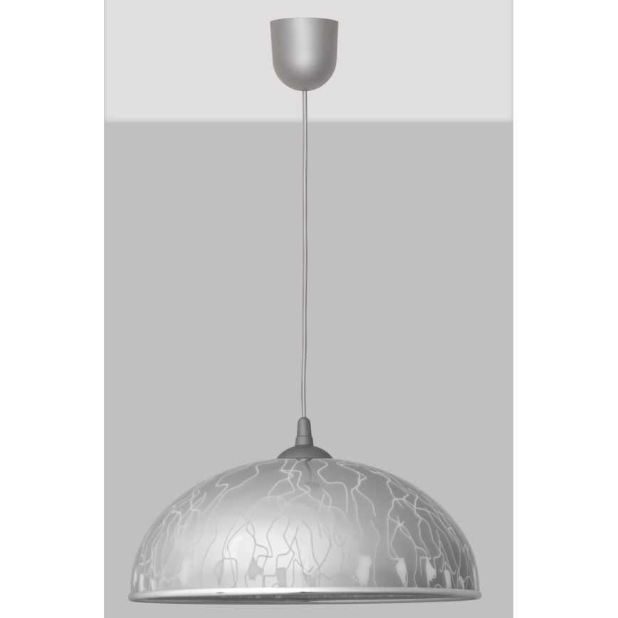 Висящ полилей CIRCLE 1xE27/15W/230V сив