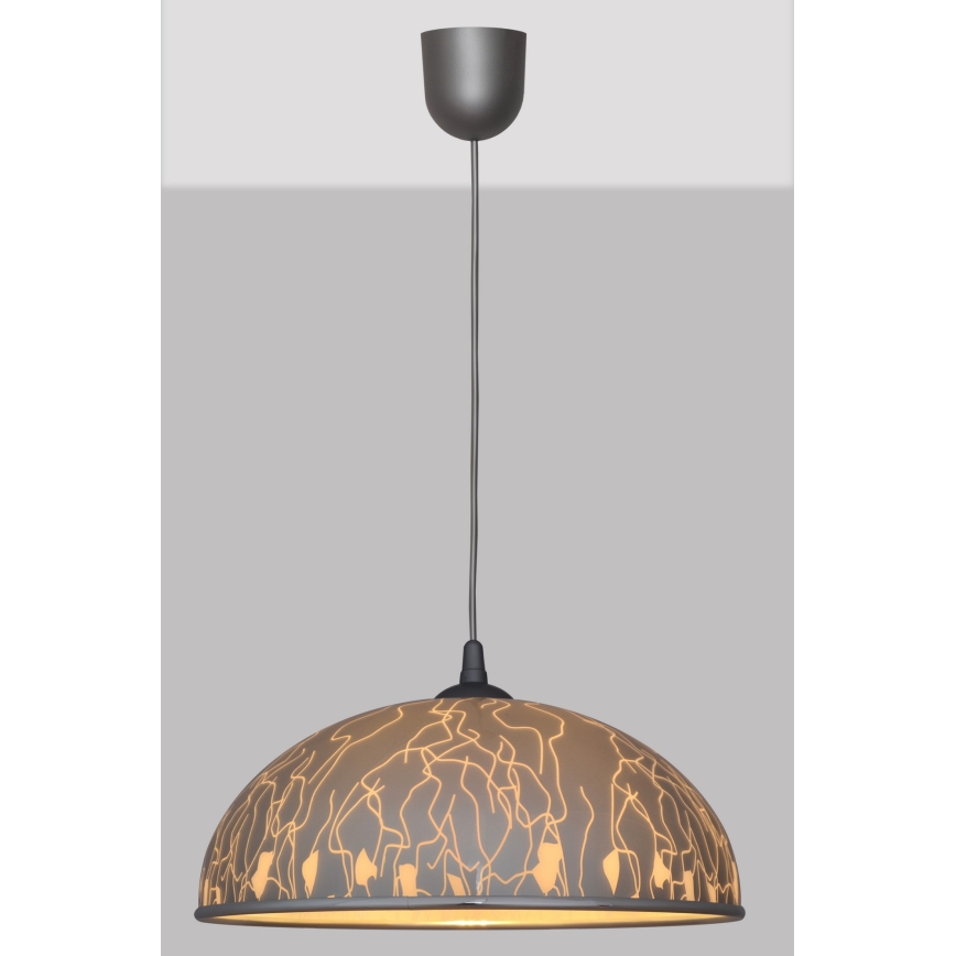 Висящ полилей CIRCLE 1xE27/15W/230V сив