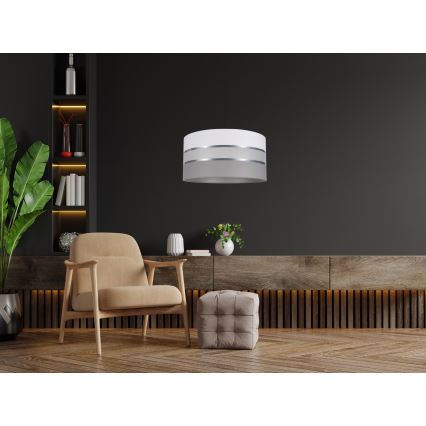 Висящ полилей CORAL 1xE27/60W/230V Ø 40 cм бял/сив