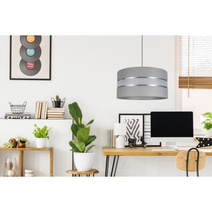 Висящ полилей CORAL 1xE27/60W/230V Ø 40 cм сив