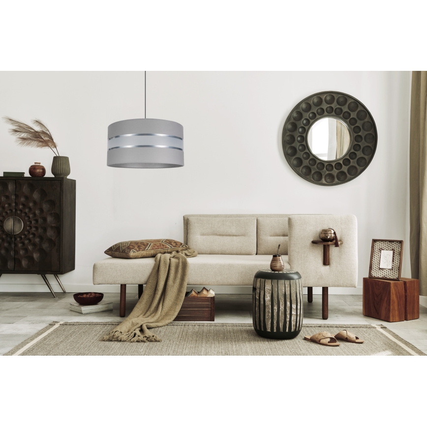 Висящ полилей CORAL 1xE27/60W/230V Ø 40 cм сив