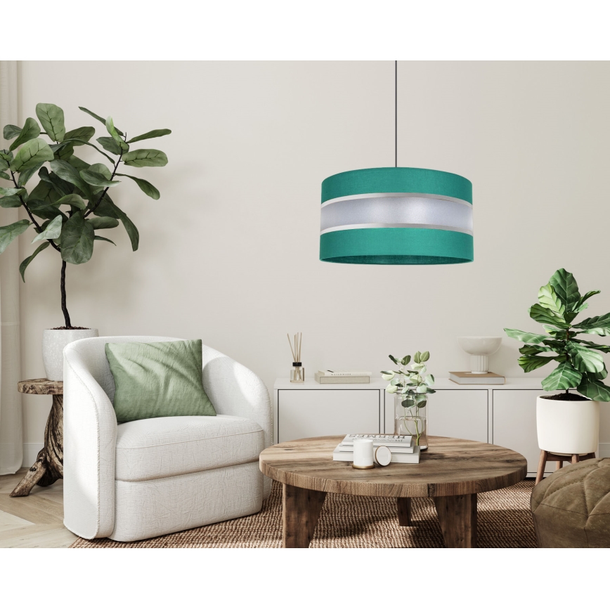 Висящ полилей CORAL 1xE27/60W/230V Ø 40 cм зелен