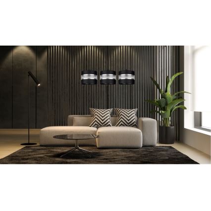 Висящ полилей CORAL 3xE27/60W/230V черен